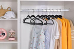 Quality Hangers 20 Pack Plastic Hangers for Clothes - Slim Non-Velvet Hangers with 360° Swivel Chrome Hook & Non Slip Notches - Ideal for Dresses Coats Shirts Jackets & More - Black - Image 3