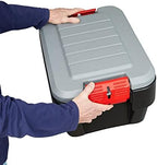 Rubbermaid® ActionPacker®️ 8 Gal Lockable Storage Box Pack of 4, Outdoor, Industrial, Rugged, Grey and Black - Image 4