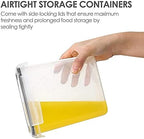Vtopmart 32pcs Airtight Food Storage Containers Set, BPA Free Plastic Kitchen and Pantry Organization Canisters with Lids for Cereal, Dry Food, Flour and Sugar, Includes 32 Labels - Image 3