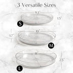 NOSTALGIQ 3-Pack Lazy Susan Organizer | Rotating Pantry Organizers and Storage | Clear Lazy Susan for Table Top, Cabinet Organizer, Perfume Organizer, Spice Rack Organizer (9", 10", 11") - Image 2