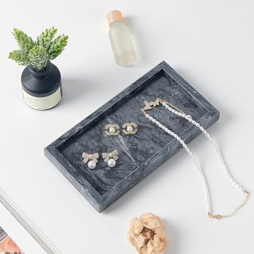 Natural Small Marble Vanity Tray, Stone Organizer for Bathroom & Kitchen - Image 6
