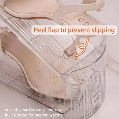 12 Pack Shoe Slots Organizer Adjustable Level Shoe Stacker Holder Storage Space Saving Sneakers Display Tray Rack for Closet - Image 4