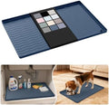 URMONA Waterproof Silicone Under Sink Mat 22'' x 14'' Shelf Liner for Kitchen and Bathroom, Cabinet and Counter Protector, Storage and Organizers, Litter Mat, Pet Cat Puppy Essentials(Dark Grey) by URMONA