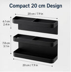 Metal Wall Mounted Umbrella Storage, Umbrella Holder for Entryway, Space Saving Wall Umbrella Rack with Built In Water Tray, Black Metal Umbrella Organizer for Home Office Foyer - Image 2