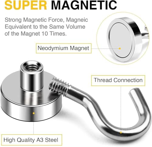 DIYMAG Magnetic Hooks 120pcs 30lbs Cruise Essentials 2026 Magnet Hook - Image 5
