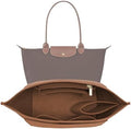 LOUKAYCCI Purse Organizer Insert for Le Pliage Large Handbags Insert Organizer (Brown, Large) by LOUKAYCCIPREMIUMBRAND