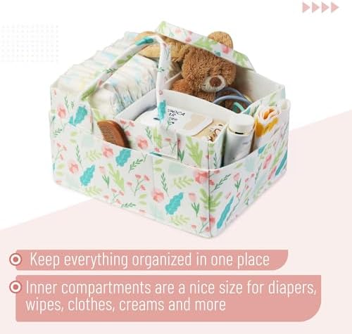 Mr. Pen- Baby Diaper Caddy Organizer, Blooming Palette - Image 4