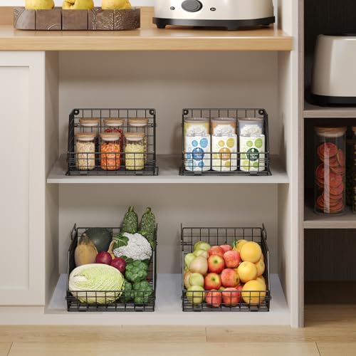 2-Tier Potato and Onion Storage Bin, Stackable Wire Baskets for Countertop - Image 5