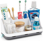 GFWARE Toothbrush Holders for Bathrooms Countertop Organizer - Kids Electric Toothbrush and Toothpaste Holder Detachable 7 Slots Tooth Brush Organization Bathroom Accessories Storage Vanity, White by GFWARE