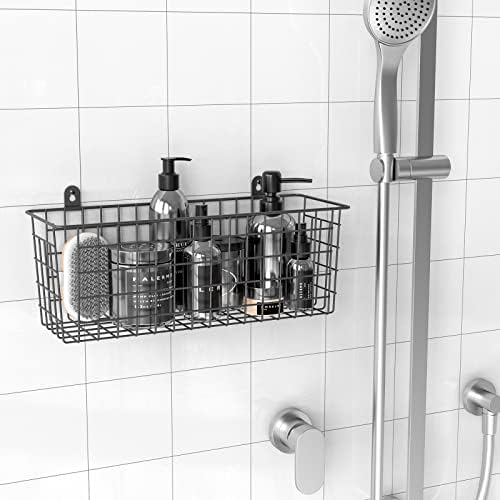 MaraFansie Extra Large Hanging Wall Basket 4-Pack Wall Mounted Wire Basket Cabinet Storage Bin Organizer Wall Shelves Farmhouse Decor for Home Kitchen Bathroom, Black - Image 4