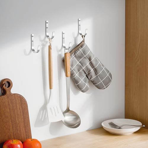 10-Pack 22LB Wall Hooks for Hanging Towel/Coat, Brushed Nickel - Image 7