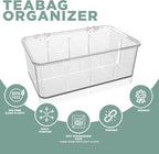 Utopia Home Tea Bag Organizer - Stackable Tea Bag Storage Organizer with Clear Top Lid- Tea bag holder For Counter tops, Kitchen Cabinets, Pantry, Sweeteners (Clear, Pack of 6) - Image 2