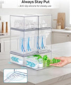Vtopmart Clear Stackable Storage Drawers Set of 9, Plastic Organizer Bins - Image 7