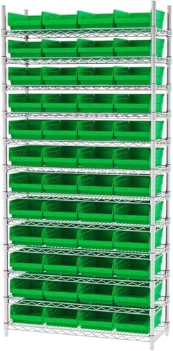Akro-Mils 30150 Heavy Duty Plastic Shelf Bins, 12"x 8"x 4", Clear, 12-Pack - Image 5