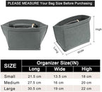 LOUKAYCCI Felt Purse Organizer Insert for Longchamp Le Pliage L Handbag Insert (Light Grey, Large) - Image 2