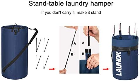 Chrislley 106L Collapsible Laundry Basket, Laundry Backpack, Laundry Bag - Image 6