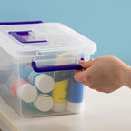 IRIS USA Storage Bins with Lids |Made in USA| 5 Qt - (6-Pack) - Clear - Image 5