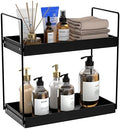 NPPLUS Bathroom Countertop Organizer, 2 Tier Metal Vanity Counter Skincare Shelf, Matte Black, 13.6"L x 6.9"W x 13.8"H by NPPLUS