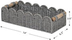 CubesLand Scalloped Toilet Paper Storage Basket W/Handle for Home Decor - Image 5