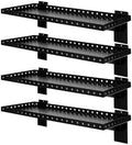 Slatwall Shelves 24x10 Inch, Slatwall Accessories for Retail, Garage, Home Storage, Heavy Duty Slat Wall Hanging Shelf (4, Black) by Unknown