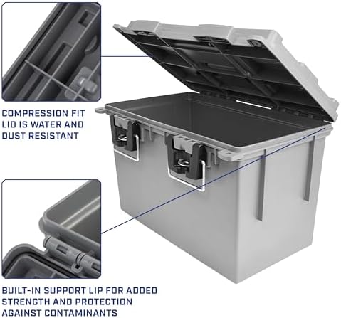 Sheffield 12775 XL Storage Bins With Lids, 2-Pack Stackable Storage Bins, Made in USA, Lockable and Water-Resistant Containers with Lids, Plastic Containers for Home, Classroom, and Dorm - Image 6