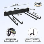 MOOMSINE Folding Chair Storage Rack for Garage, 2-Pack Heavy Duty Wall Mount Garden Tool Organizer, Utility Hooks for Lawn, Beach & Camping Chairs, Max Load 240 lbs - Image 3