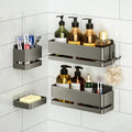 Bathroom Shower Caddy,No Drill Shower Shelves(5-piece Set-Grey) by Unknown
