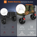 Originsure 300L Collapsible Beach Wagon Cart with Big Wheels, 560lbs, Green - Image 5