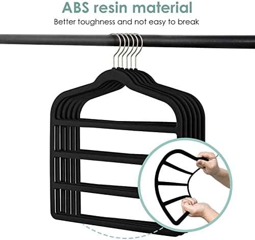 Velvet Hangers Space Saving Non Slip Pant Velvet Hangers Multi Layer Hanger - Image 4