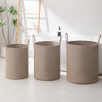 Laundry Basket Hamper Tall Rope Storage Woven for Blanket toys Dirty Clothes in Living Room Bathroom Bedroom (Tan, 80L/21.3Gal) - Image 6