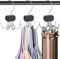 3 Pack Tank Top Hangers, Premium Bra Hanger for Closet Organizer | 2026 Upgraded Design, 360° Rotating & Foldable, Space Saving Wooden Hanger for Tank Tops, Bras, Belts and More (Black) by DraxzorDirect