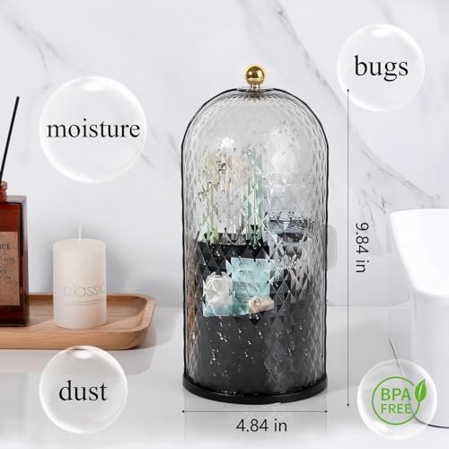 Toothbrush Holder with Cover for Bathroom Countertop, Organizer, Black - Image 2