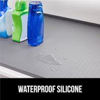 GORILLA GRIP Waterproof Silicone Under Sink Mat, Stay in Place, 34x22 Gray - Image 3