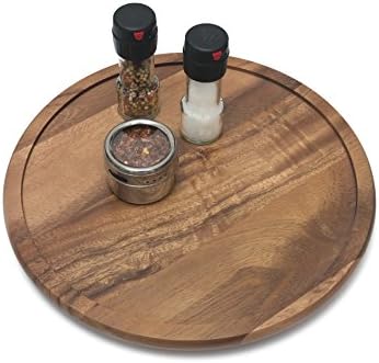 Lipper International Acacia Wood 14" Kitchen Turntable (Pack of 4) - Image 2