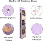 Lirex Over The Door Purse Organizer & Purse Shelf for Closet – Handbag Storage Organizer with Purse Hanger. Perfect for Scarves, Hats, and Leggings. L (15.7'' x 5.7'' x 68''), Purple - Image 3