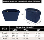 LOUKAYCCI Felt Purse Organizer Insert for Longchamp Le Pliage S Handbag Insert (Dark Blue, Small) - Image 2