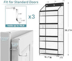 AOODA Clear Over the Door Hat Racks for Baseball Caps, Hold 48 Caps Hat Storage Organizer for Closet Wall, Deep Pockets Hanging Snapback Holder Shelves with 3 Hooks, Black - Image 6