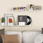 Lifewit Acrylic Floating Shelves for Wall 14" White, 8 Pack - Image 2