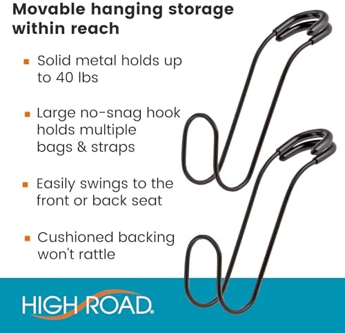 High Road Metal Car Hooks for Large Purse Straps and Heavy Bags - Image 2