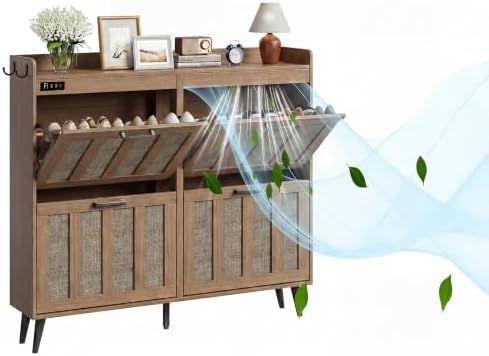 ChooChoo Shoe Storage Cabinet with 4 Flip Drawers and Deodorizer by ChooChoo