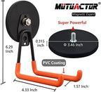 MUTUACTOR Strong Magnetic Hooks,2pcs Metal Large Magnet Hooks for Tool Organizer,Heavy Duty Magnetic Hooks for Cordless Drills,Garden Hoses,Work Bench,Impact Drivers,Tool Box,Chest or Metal Cabinet - Image 5