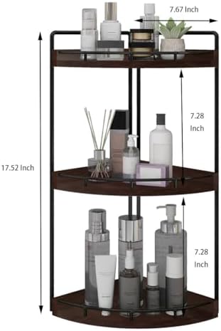 Dorhors Corner Bathroom Organizer Countertop,Vanity Counter Storage Shelf - Image 3