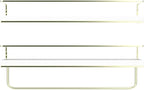 Shario White Floating Shelves - Set of 2, Wall Mounted Hanging Shelves with Golden Towel Rack, Decorative Storage Shelves for Bathroom, Kitchen, Living Room & Bedroom (White Gold, 15.7 Inches) - Image 5
