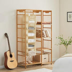 YOUDENOVA Hanging Closet Organizer, Closet Organizers and Storage, Beige | 6-Shelf Hanging Clothes Organizer with Waterproof Oxford Fabric, Ideal for Dorm Room Essentials, Clothes & Shoes - Image 2