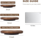 Wood Lazy Susan Organizer Kitchen Turntable for Cabinet Farmhouse Bathroom Decor Round Decorative Tray for Vanity, Counter, Sink, Coffee Table, 11 Inch, Walnut - Image 6