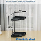 Corner Bathroom Counter Organizer, 2 Tier Bathroom Sink Shelf - Image 7