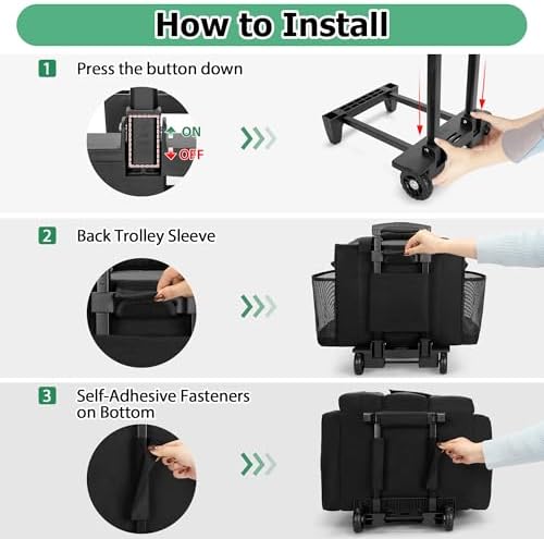 LoDrid Rolling Cleaning Caddy with Lid and Detachable Trolley, Black - Image 4