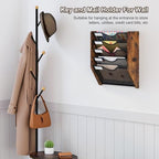 Wall File Organizer,5 Tier Mesh Mail Organizer Wall Mounted,Hanging File Holder,Magazine Rack for Documents,Magazine,Literature,File,Mails,Envelopes - Image 3