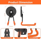 ENUODA Strong Magnetic Hooks Heavy Duty Upgraded Magnetic Tool Holder Large Magnet Hooks for Hanging Shovel, Garden Tool, Toolbox, Power Drill, Broom, Locker, Container, Van, Organization, 2PCS - Image 2