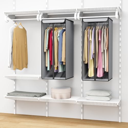 Univivi Garment Bags for Hanging Clothes, Cloth Bag 40 In, 1 PCS, Grey - Image 6